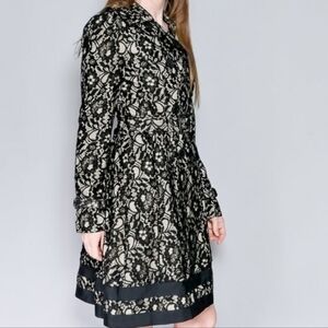 Bebe black lace trench coat
